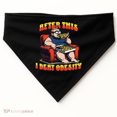 Eat Pizza And Beat Obesity USA-Made Doggie Bandana