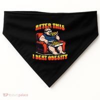 Eat Pizza And Beat Obesity USA-Made Doggie Bandana thumb 0
