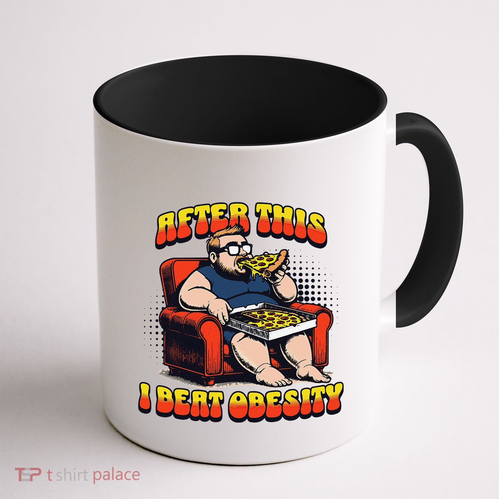 Eat Pizza And Beat Obesity Coffee Mug