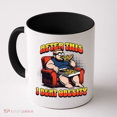 Eat Pizza And Beat Obesity Coffee Mug