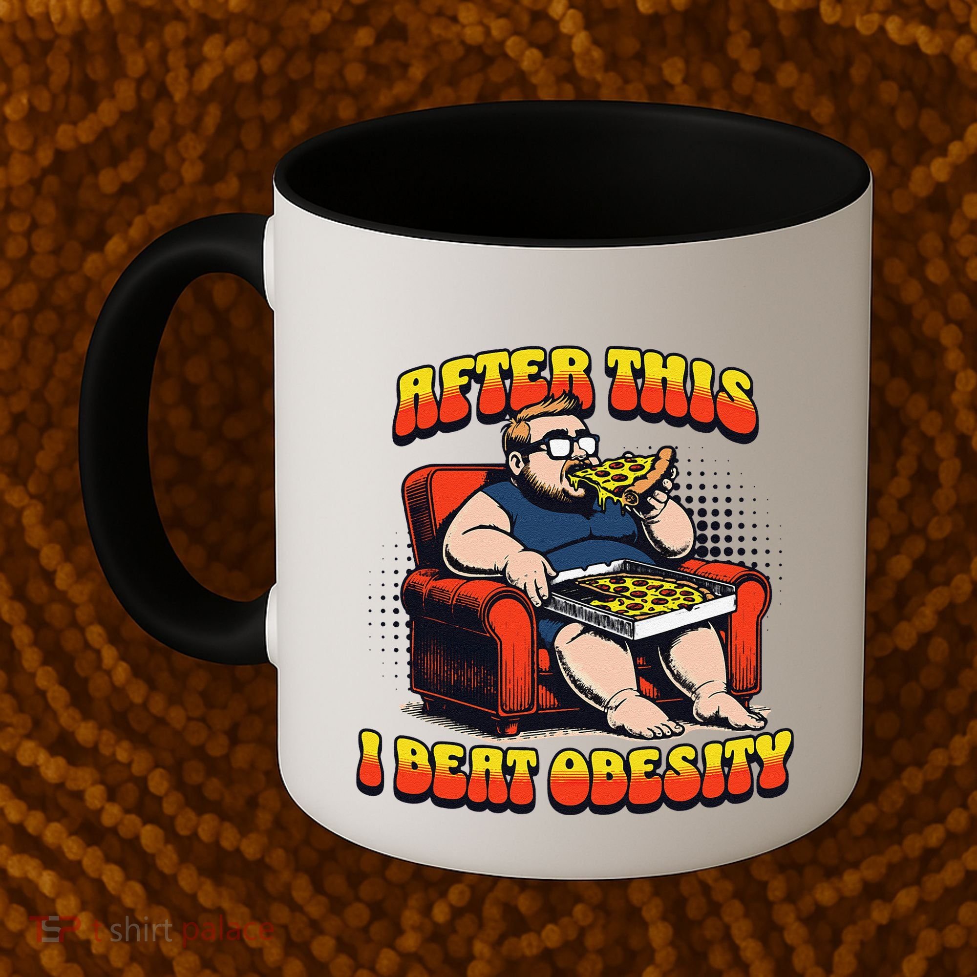 Eat Pizza And Beat Obesity Coffee Mug