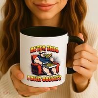 Eat Pizza And Beat Obesity Coffee Mug thumb 3