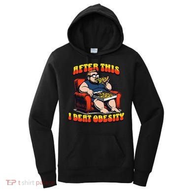 Eat Pizza And Beat Obesity Women's Hoodie