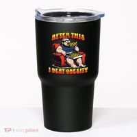 Eat Pizza And Beat Obesity Tumbler thumb 0