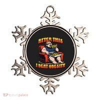 Eat Pizza And Beat Obesity Ornament thumb 0