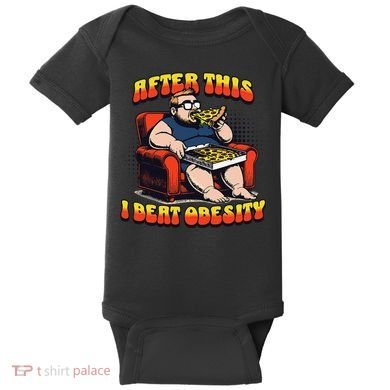 Eat Pizza And Beat Obesity Baby Bodysuit