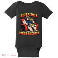 Eat Pizza And Beat Obesity Baby Bodysuit thumb 0