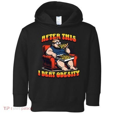 Eat Pizza And Beat Obesity Toddler Hoodie