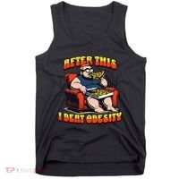 Eat Pizza And Beat Obesity Tank Top thumb 0