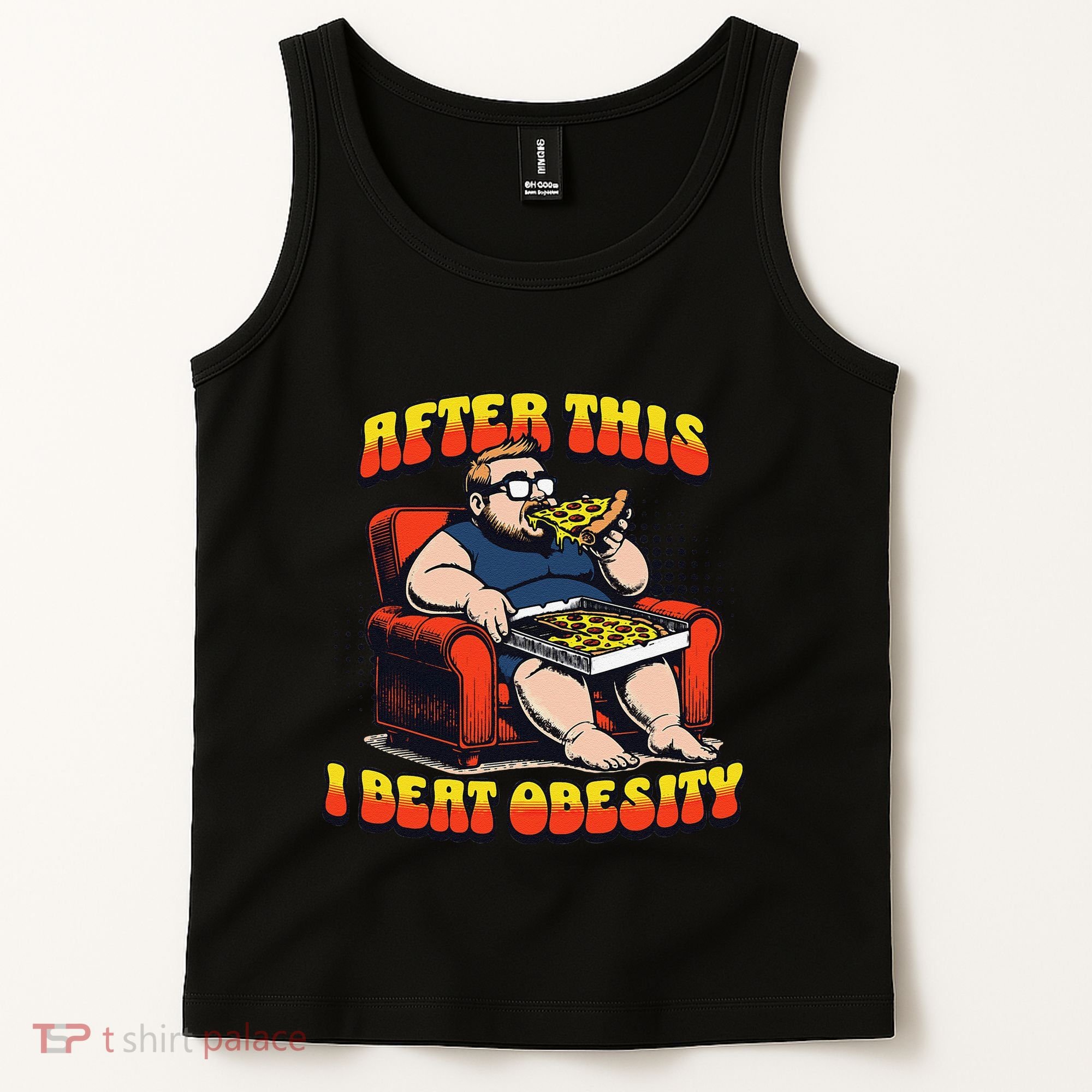Eat Pizza And Beat Obesity Tank Top