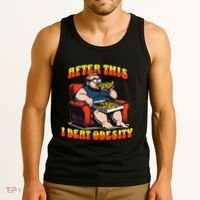 Eat Pizza And Beat Obesity Tank Top thumb 3