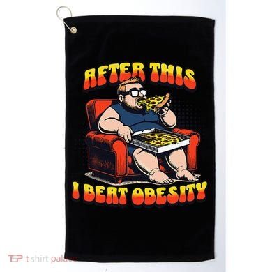 Eat Pizza And Beat Obesity Golf Towel