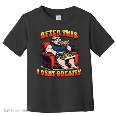 Eat Pizza And Beat Obesity Toddler T-Shirt
