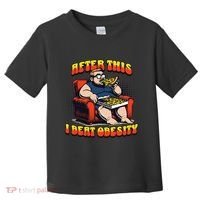 Eat Pizza And Beat Obesity Toddler T-Shirt thumb 0