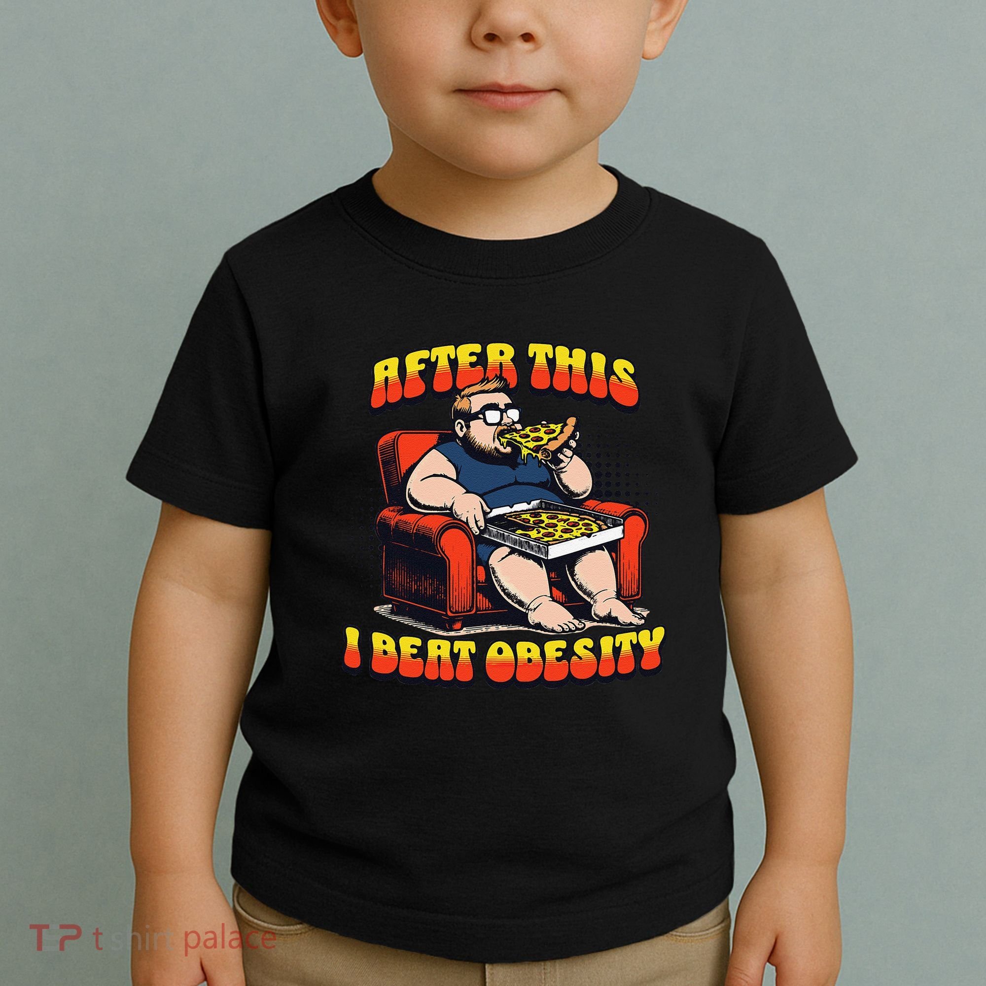 Eat Pizza And Beat Obesity Toddler T-Shirt