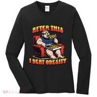 Eat Pizza And Beat Obesity Women's Long Sleeve Shirt thumb 0
