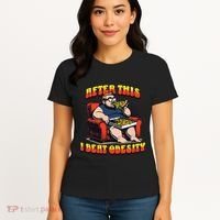 Eat Pizza And Beat Obesity Women's T-Shirt thumb 4