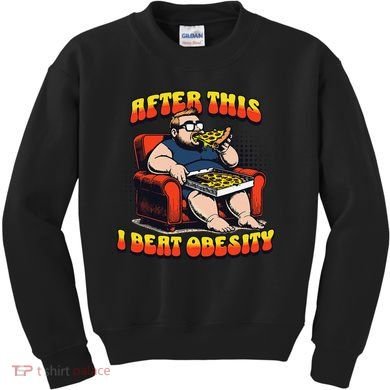 Eat Pizza And Beat Obesity Kids Sweatshirt