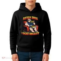 Eat Pizza And Beat Obesity Kids Hoodie thumb 4