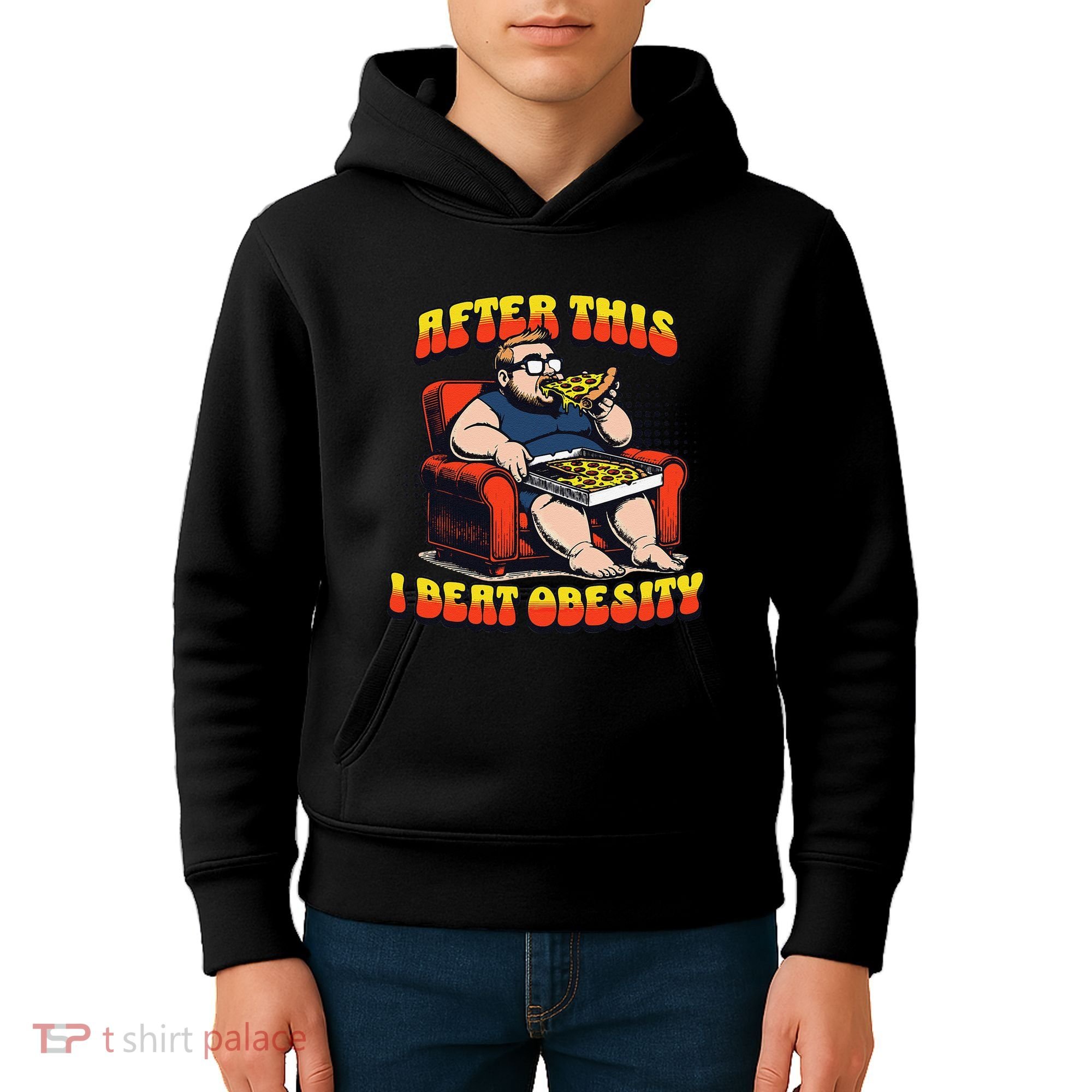 Eat Pizza And Beat Obesity Kids Hoodie