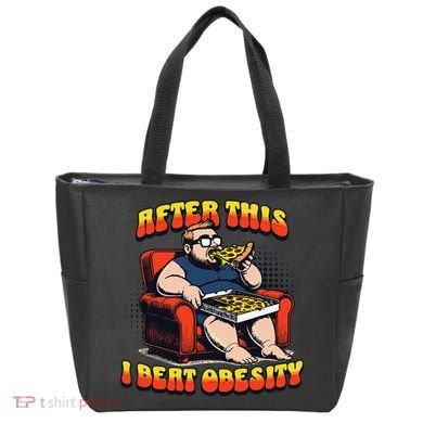 Eat Pizza And Beat Obesity Tote Bag