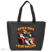 Eat Pizza And Beat Obesity Tote Bag thumb 0