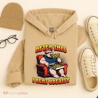Eat Pizza And Beat Obesity Hoodie thumb 4