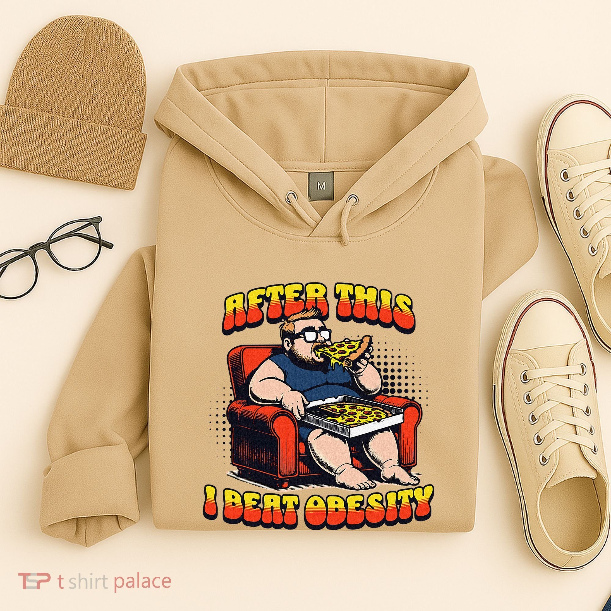 Eat Pizza And Beat Obesity Hoodie