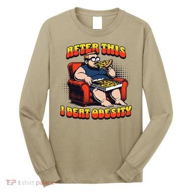 Eat Pizza And Beat Obesity Long Sleeve Shirt