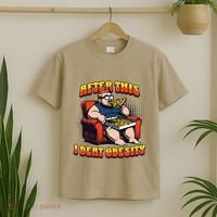 Eat Pizza And Beat Obesity T-Shirt thumb 2