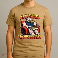 Eat Pizza And Beat Obesity T-Shirt thumb 3