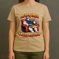Eat Pizza And Beat Obesity T-Shirt thumb 4