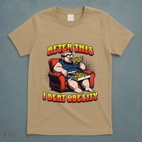 Eat Pizza And Beat Obesity T-Shirt thumb 5