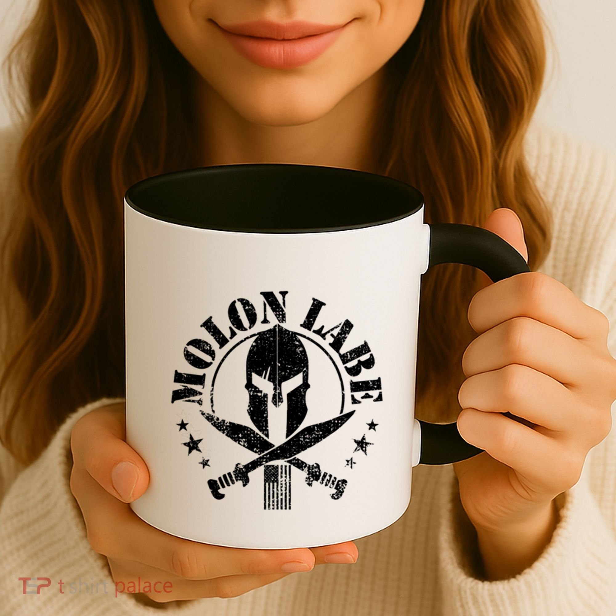 Epic Patriotic American Flag Molon Labe Spartan Military Funny Gift Coffee Mug
