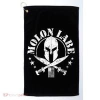 Epic Patriotic American Flag Molon Labe Spartan Military Funny Gift Golf Towel thumb 0