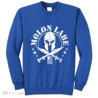Epic Patriotic American Flag Molon Labe Spartan Military Funny Gift Sweatshirt thumb 0