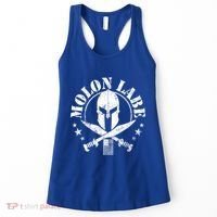 Epic Patriotic American Flag Molon Labe Spartan Military Funny Gift Women's Tank Top thumb 0