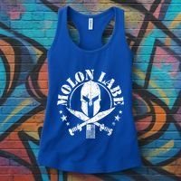 Epic Patriotic American Flag Molon Labe Spartan Military Funny Gift Women's Tank Top thumb 3