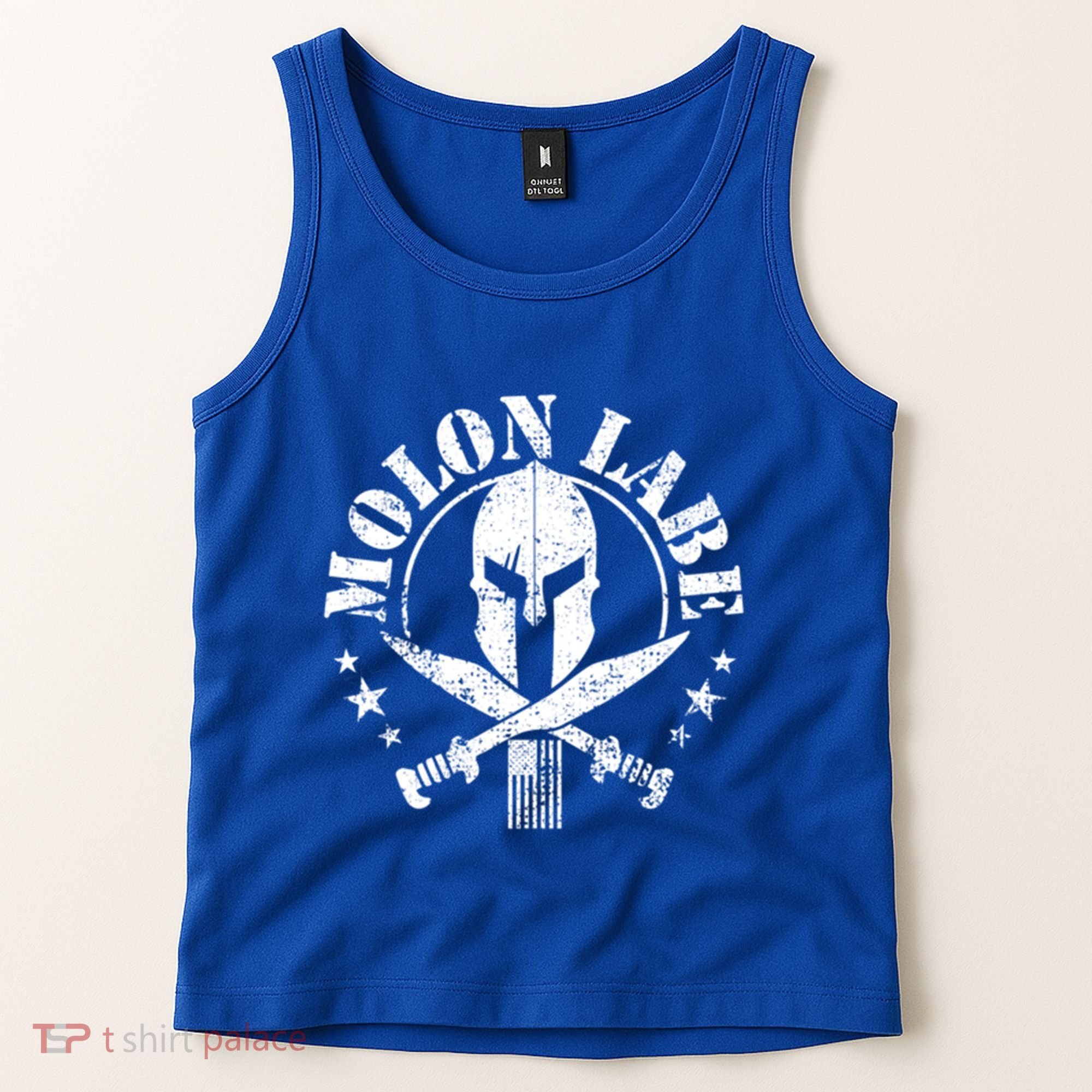 Epic Patriotic American Flag Molon Labe Spartan Military Funny Gift Tank Top