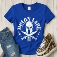 Epic Patriotic American Flag Molon Labe Spartan Military Funny Gift Women's T-Shirt thumb 3