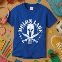 Epic Patriotic American Flag Molon Labe Spartan Military Funny Gift Kids T-Shirt thumb 3