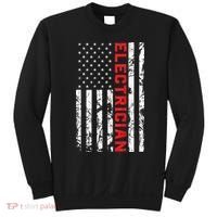 Electrician Patriotic American flag electrician father day Sweatshirt thumb 0