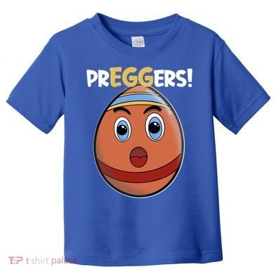 Easter Pregnancy Announcet Egg Expecting Mom Dad Preggers Gift Toddler T-Shirt
