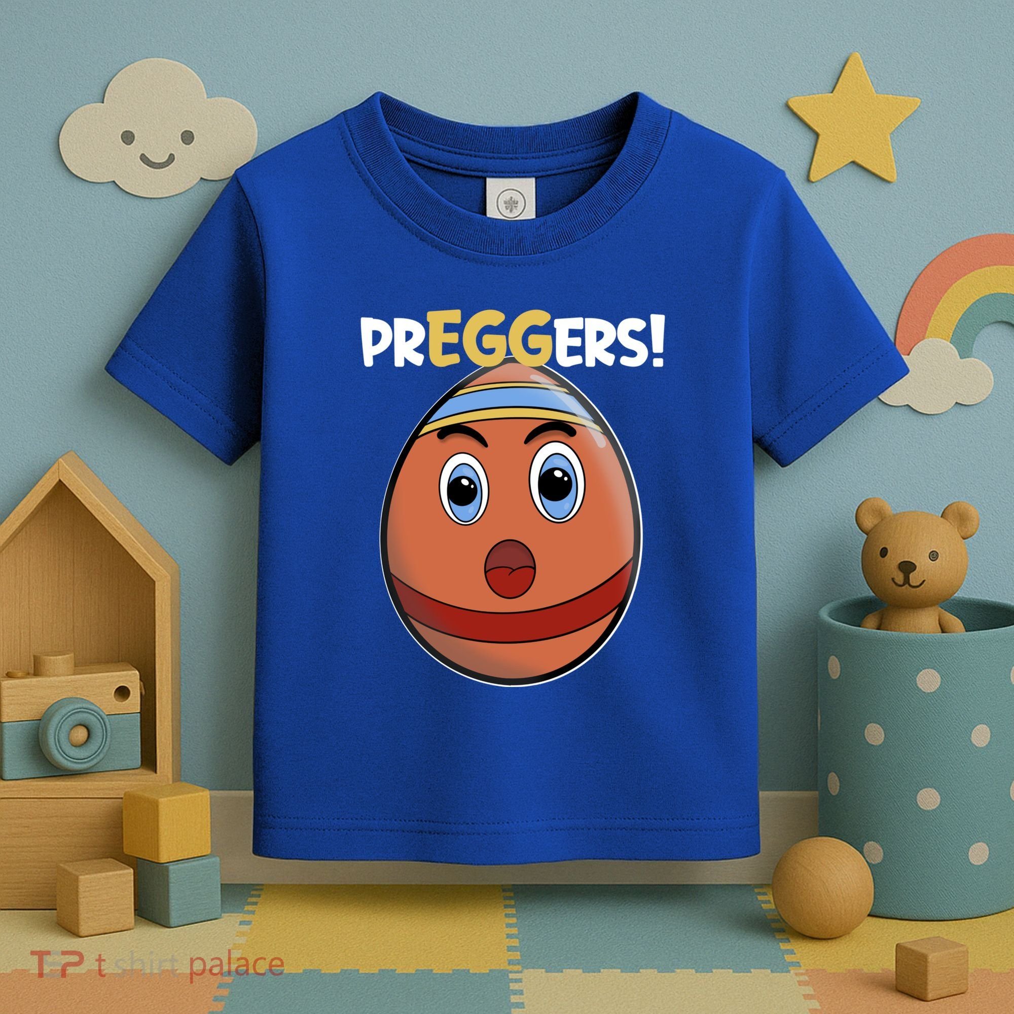 Easter Pregnancy Announcet Egg Expecting Mom Dad Preggers Gift Toddler T-Shirt