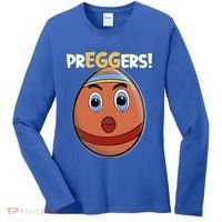 Easter Pregnancy Announcet Egg Expecting Mom Dad Preggers Gift Women's Long Sleeve Shirt thumb 0