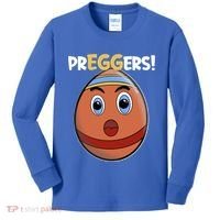 Easter Pregnancy Announcet Egg Expecting Mom Dad Preggers Gift Kids Long Sleeve Shirt thumb 0