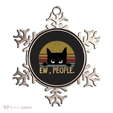 Ew People Black Cat Vintage Retro – Funny Cat Ornament