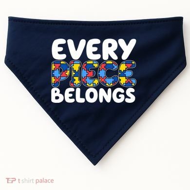 Every Piece Belongs Autism Awareness USA-Made Doggie Bandana