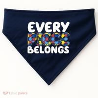 Every Piece Belongs Autism Awareness USA-Made Doggie Bandana thumb 0