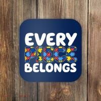 Every Piece Belongs Autism Awareness Coaster thumb 0